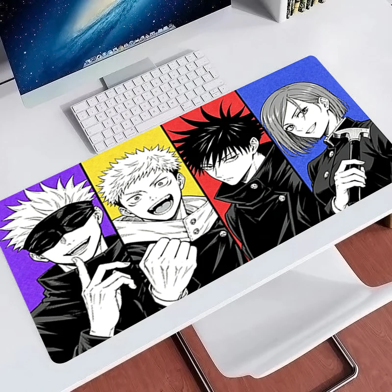 Cool anime Mouse Pad J-jujutsu Kaisen Gamer Essential XXL Extended Desk Mat Non-Slip Gaming Accessories Rubber Computer MousePad