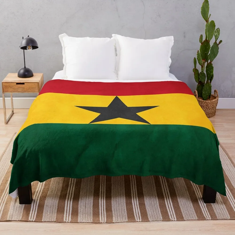 

Ghana Ghanaian Flag National Flag of Ghana Throw Blanket Soft Big Travel Extra Large Throw Bed Blankets