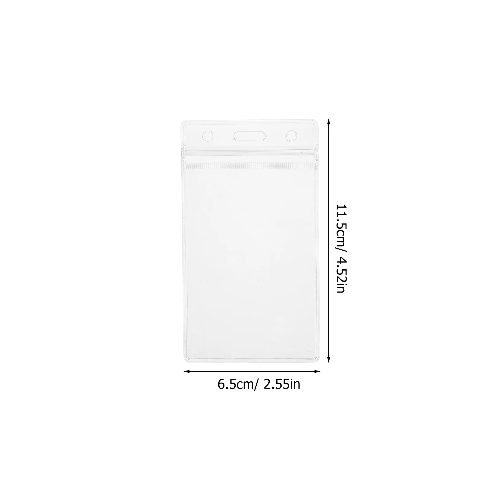 10 pçs transparente pvc titular do cartão protetor de crachá vertical claro à prova dwaterproof água cartão de identificação manga crachá capa
