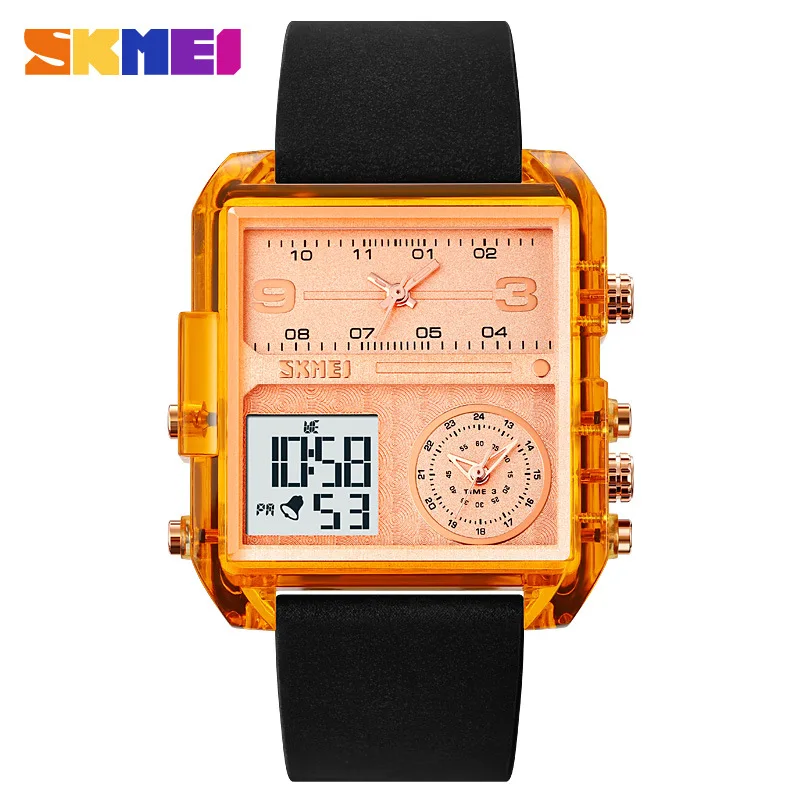Skmei Skmei متعددة الوظائف ثلاث مرات زوجين ساعة شخصية العصرية كل مباراة الرجال والنساء الإلكترونية ساعة