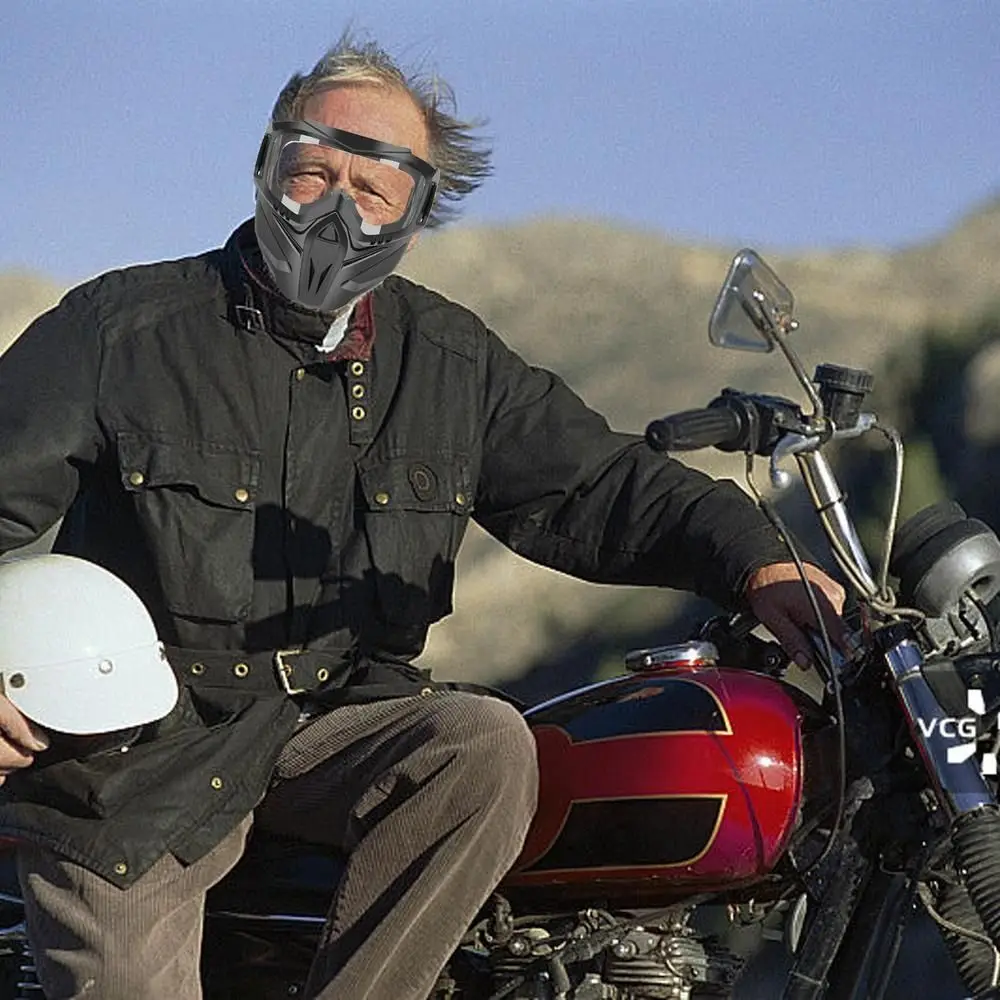 New Windproof Motorcycle Riding Mask Dust Resistant Impact Resistant Riding Goggles Adjustable Welding Protective Mask Outdoor