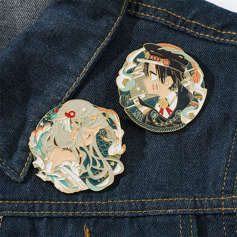 Toilet-Bound Hanako-kun Enamel Pin Yashiro Nene Anime Medal Brooch Jibaku Shōnen Hanako-kun Lapel Backpack Pins