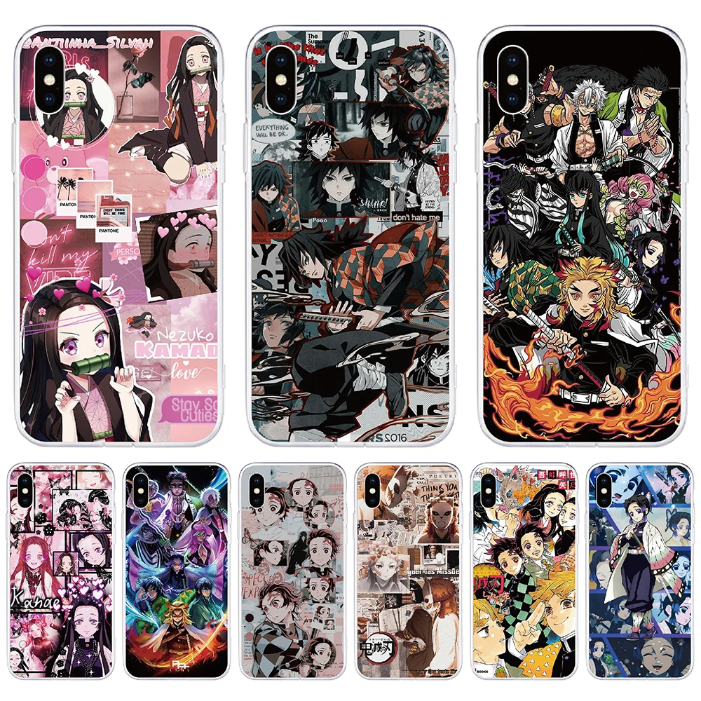 For Moto G30 G20 G10 G100 G60 G40 Fusion 4G Z 2018 E5 Play Go Z2 Z4 Z Force Droid G Power Case TPU Demon Slayer Coque Phone Case