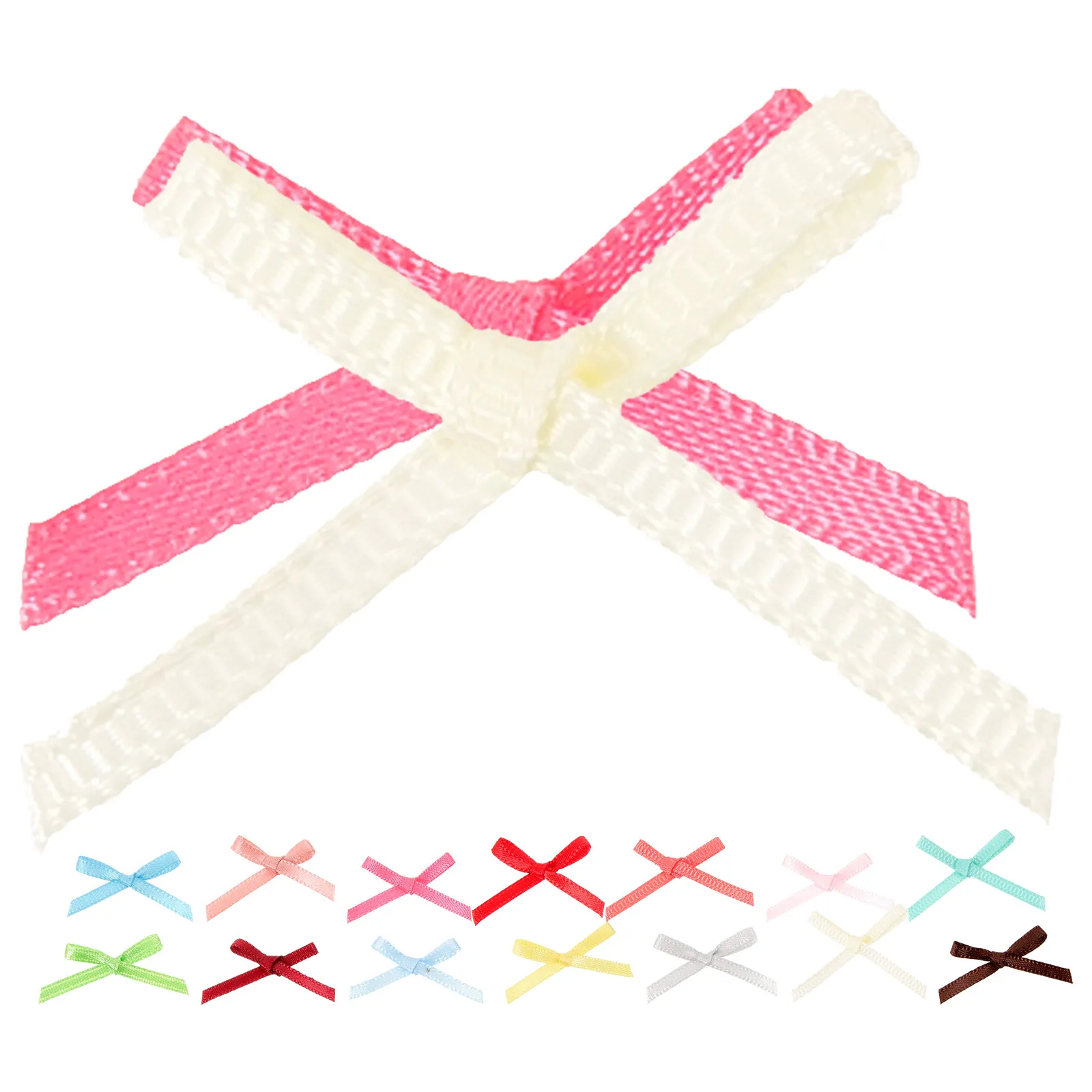 

500pcs Mini For Crafts Ribbon Bowknot Diy Small Gift Wrapping Adorable Decorative Bowknots Tiny Bow Knots Wedding Party Home