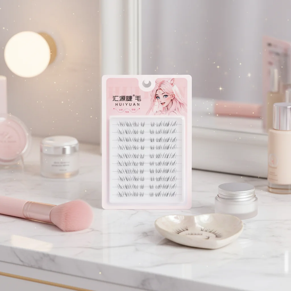 Künstliche Wimpern mit transparentem Stiel, natürlicher Look, leichte Wimpern für das tägliche Make-up