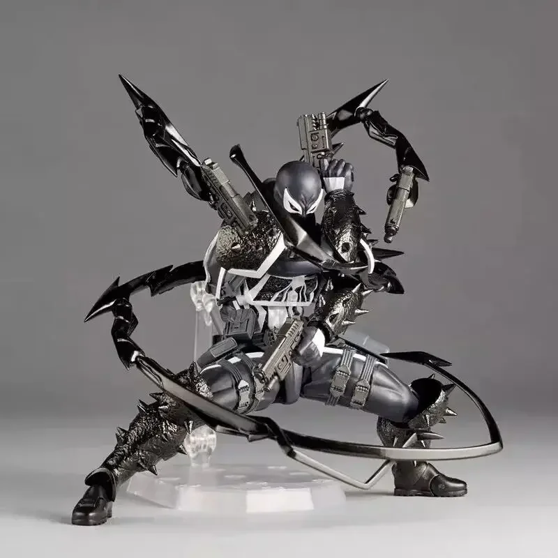 Marvel Agent Venom Action Figure Kaiyodo Revoltech Figurine Pvc Movable Collection Eugene Thompson Ko Model Toy Gfit Toys Gifts