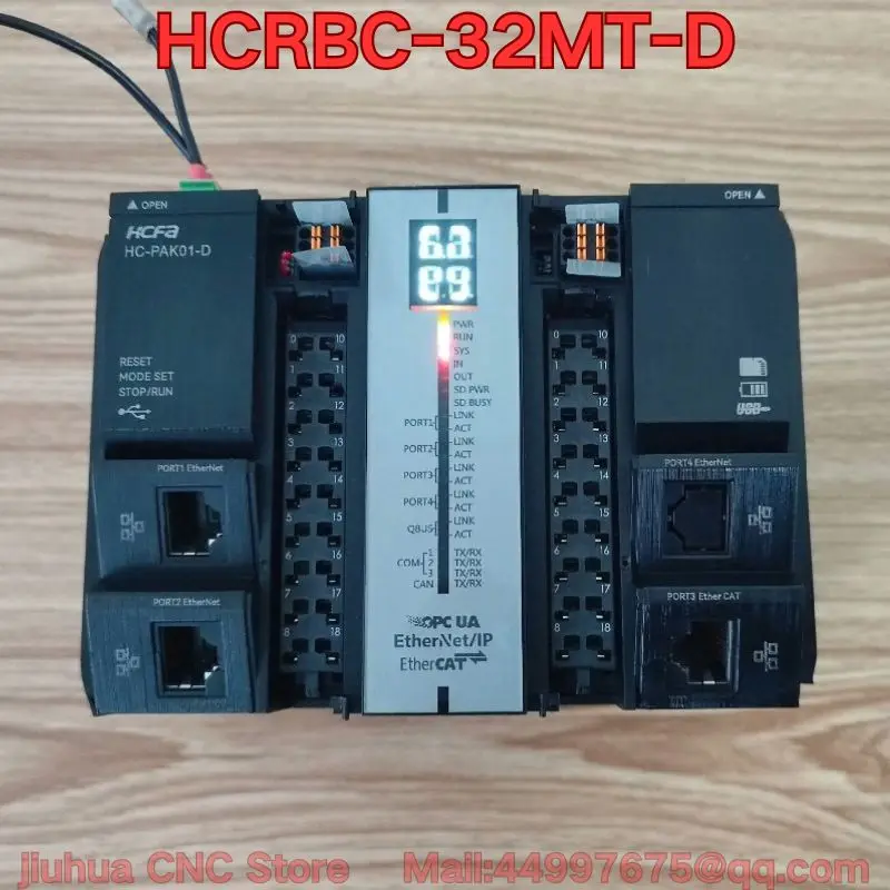 

Функциональный тест б/у контроллера ПЛК HC-PAK01-D нормально.