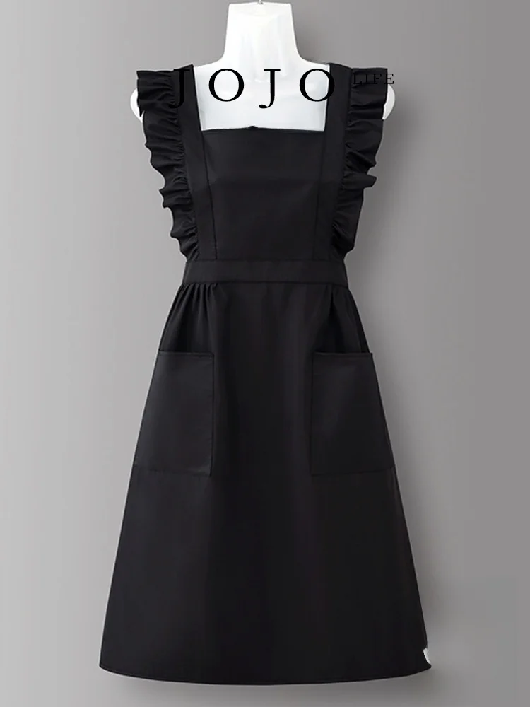 

Кухонный фартук JOJOS L PD из дышащего хлопка для дома и ресторана, популярный в интернете, с кольцом для подвешивания, другие кухонные принадлежности