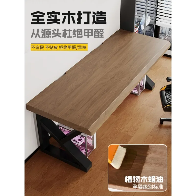 Computer desk Large board table Solid wood desk Home bedroom Study table Single workbench Desk Double
