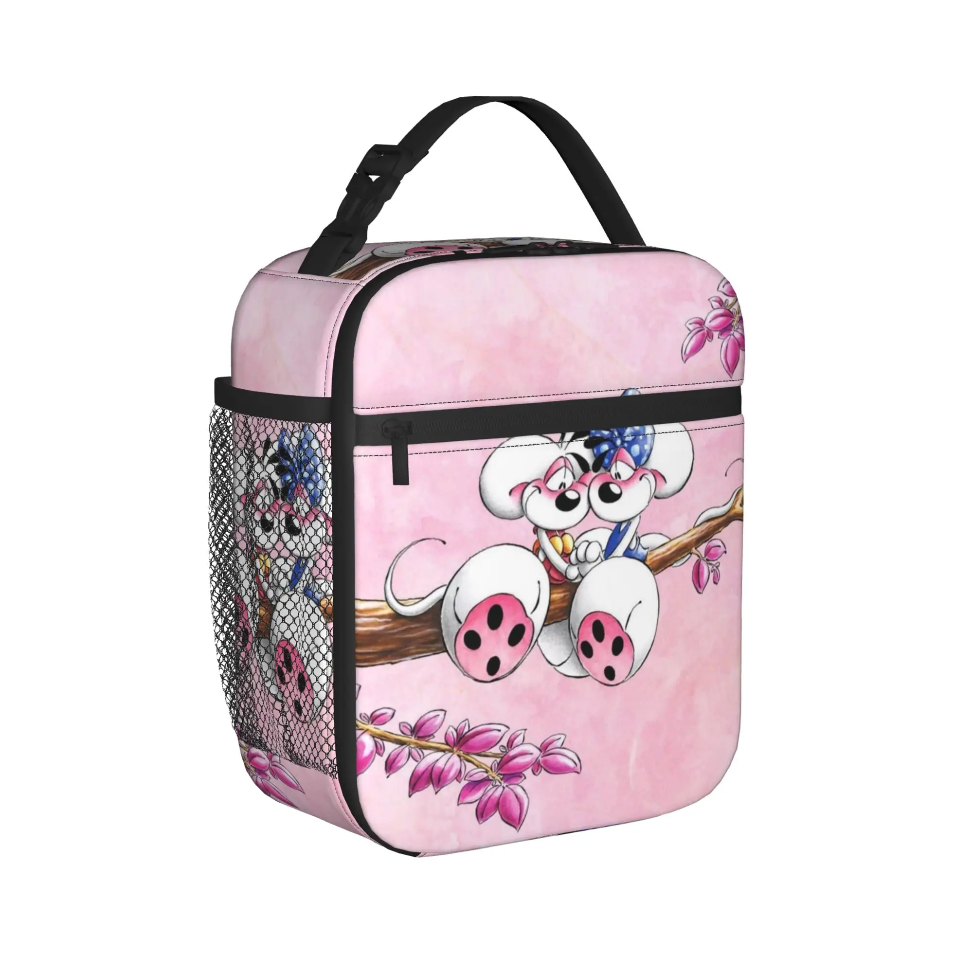 Diddl mouse Merch Insulated Lunch Bag For School  Storage Food Boxes Portable Cooler Thermal Lunch Box