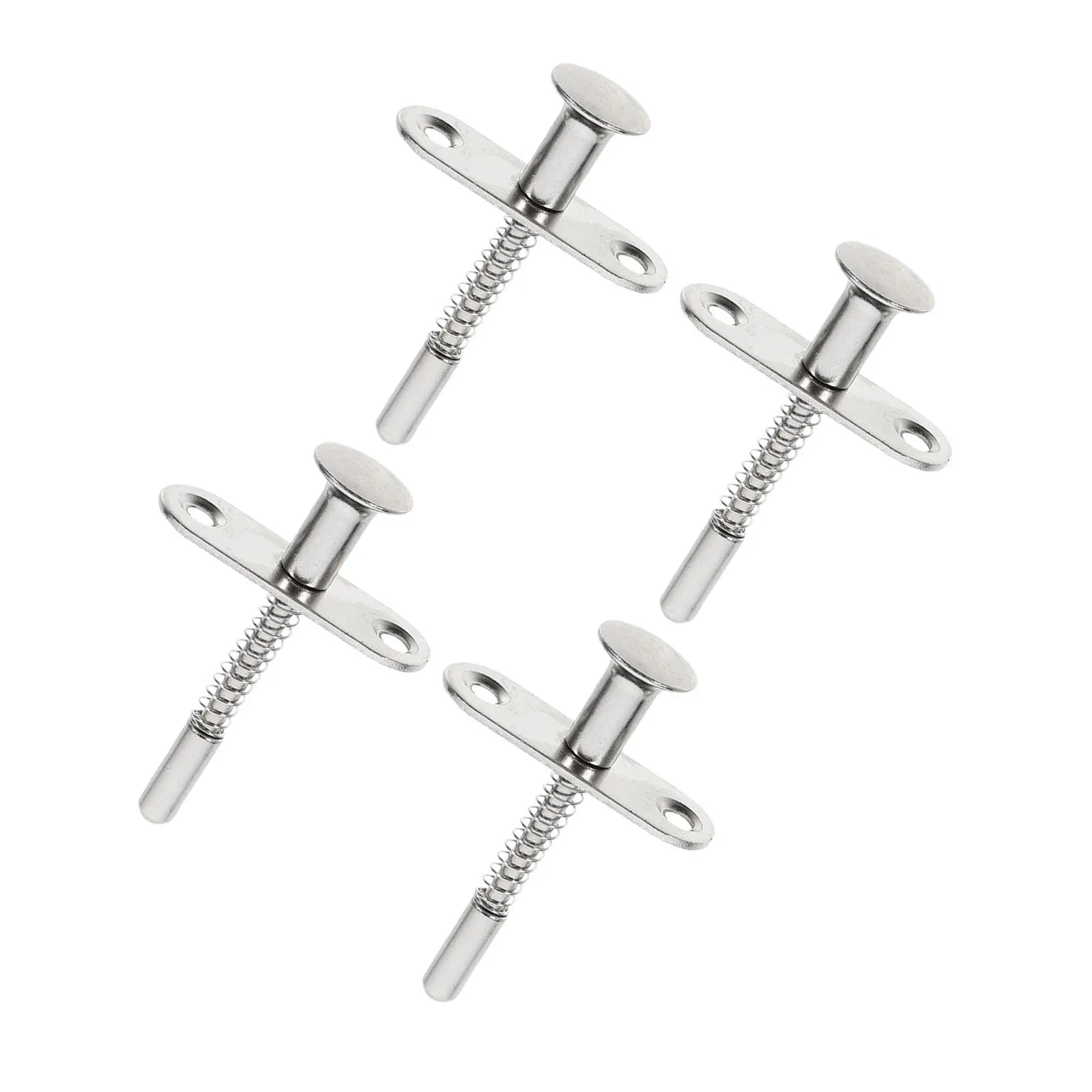 

4Pcs Stainless Steel Baby Bed Spring Latch Assembly Adjustable Height Loaded Bolt Lock Bed Hardware Fittings