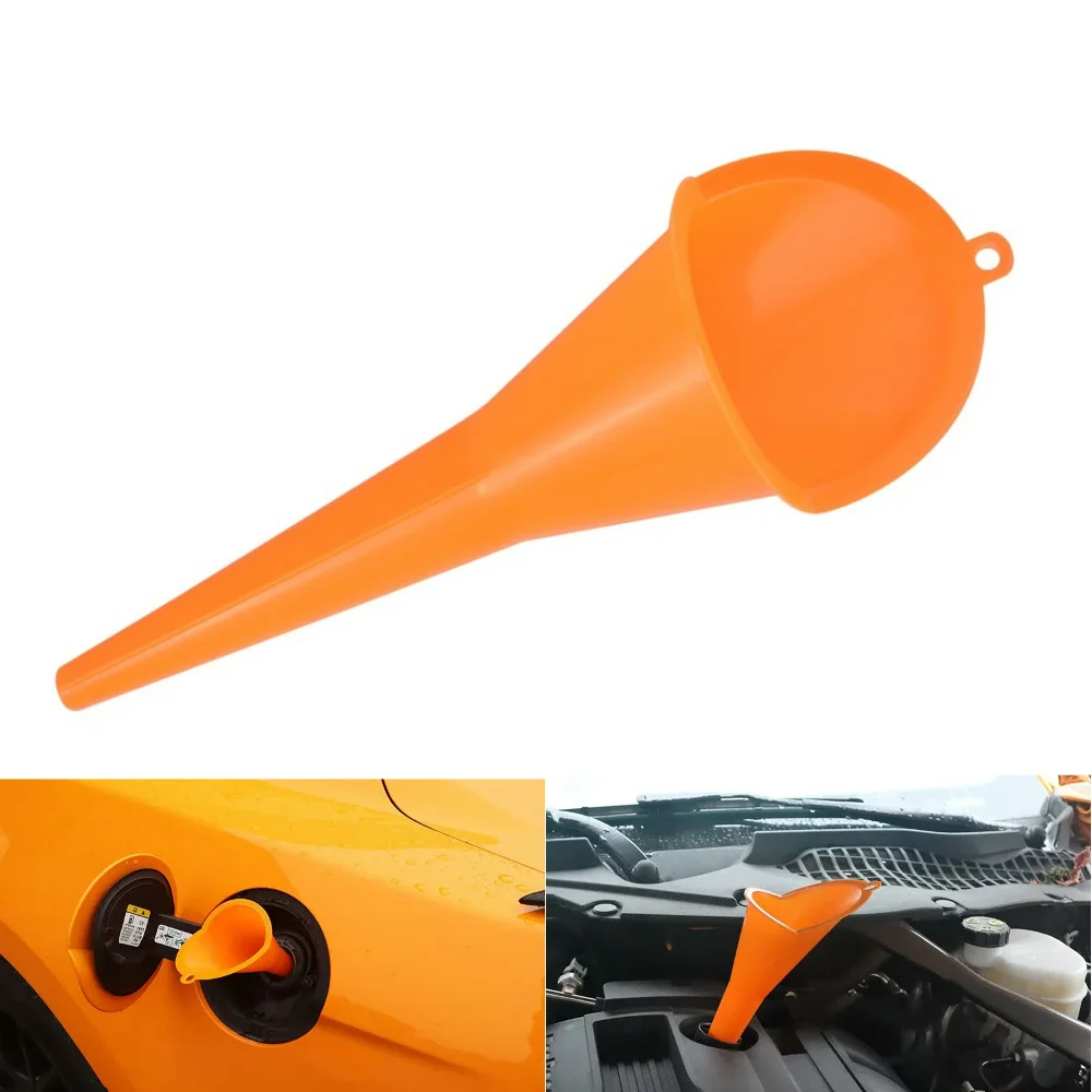 Motorcycle Car Long Stem Funnel Gasoline Oil Fuel Filling Tools Anti-splash Oil Funnel Moto Refueling Tools Auto Accessories