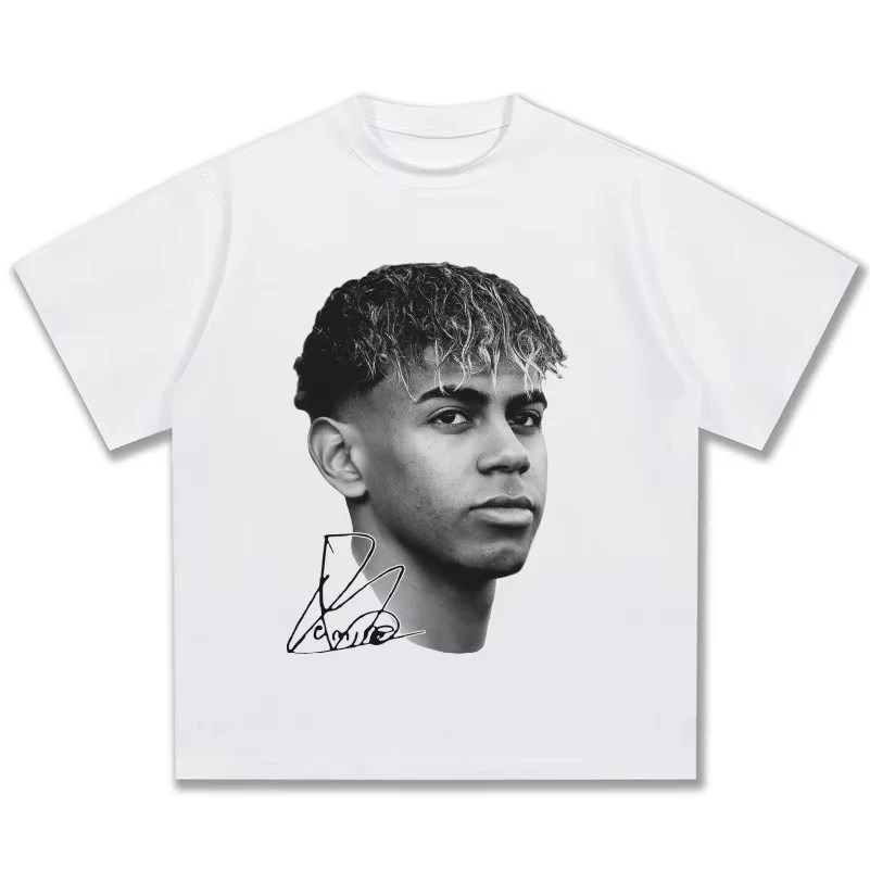 American Hip Hop 2026 New Yamal American Retro Cotton Crew Neck T-Shirt Men's and Women's Retro Fashion Short Sleeve Top