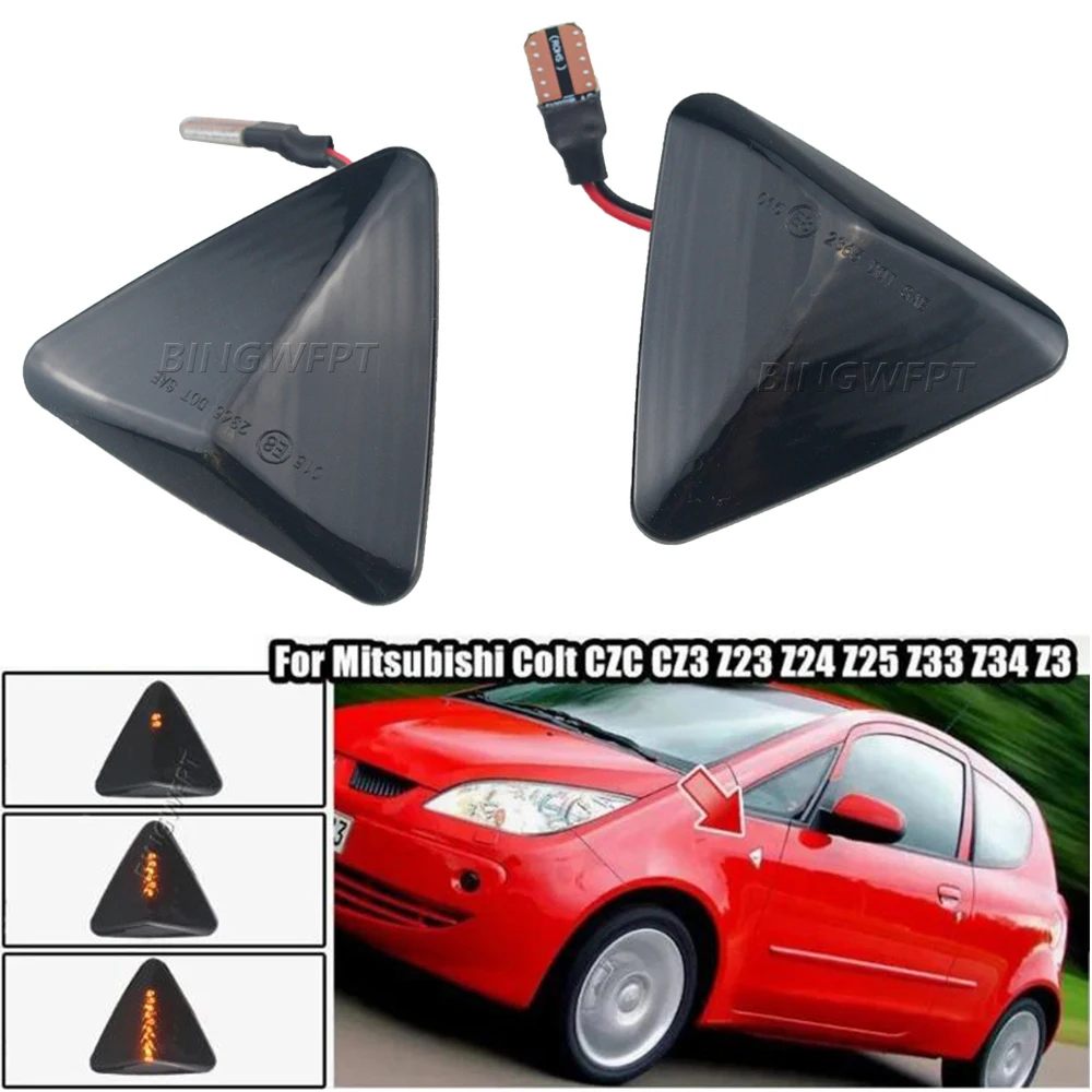 

1pair LED Dynamic Blinker Side Marker Light Turn Signal Lamp For Mitsubishi Colt CZC CZ3 Z23 Z24 Z25 Z33 Z34 Z3 2004-2012