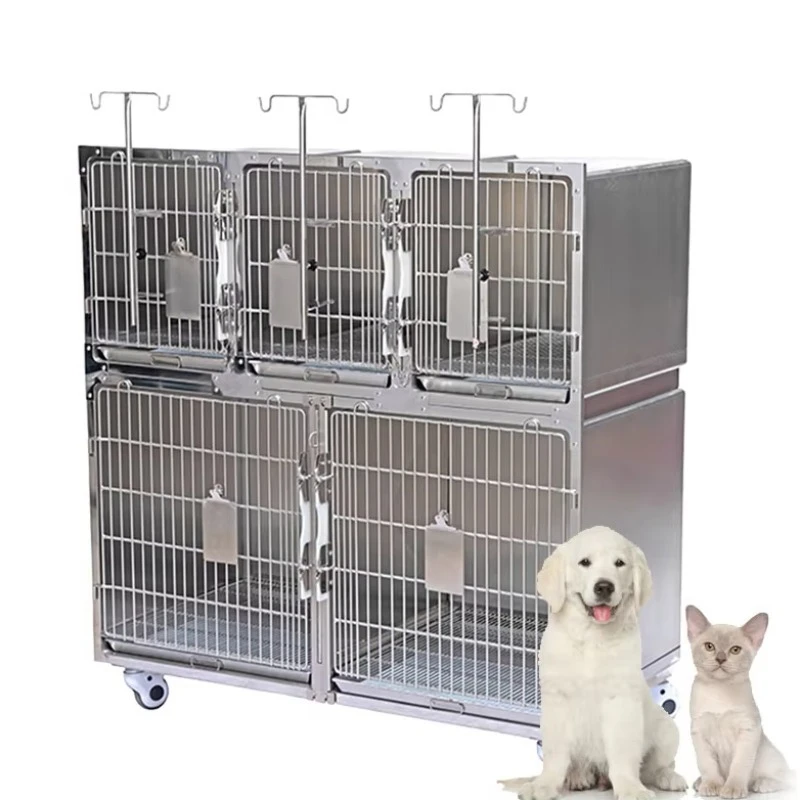 

Veterinary Stainless Steel Cat Pet Care Cage Dog Kennel Cage for Clinic