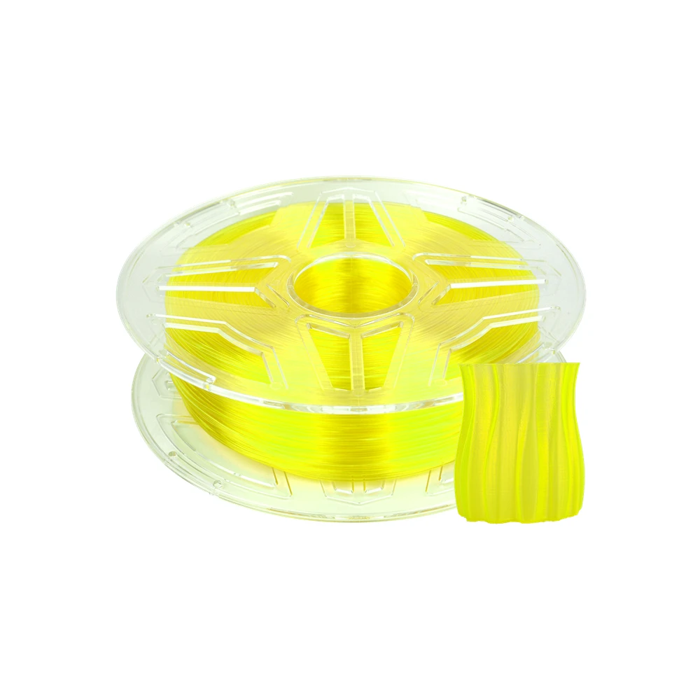 LeoPlas Clear Yellow PETG Filament Transparent 1.75mm 1kg for 3D Printer Consumables Printing Supplies Plastic Material