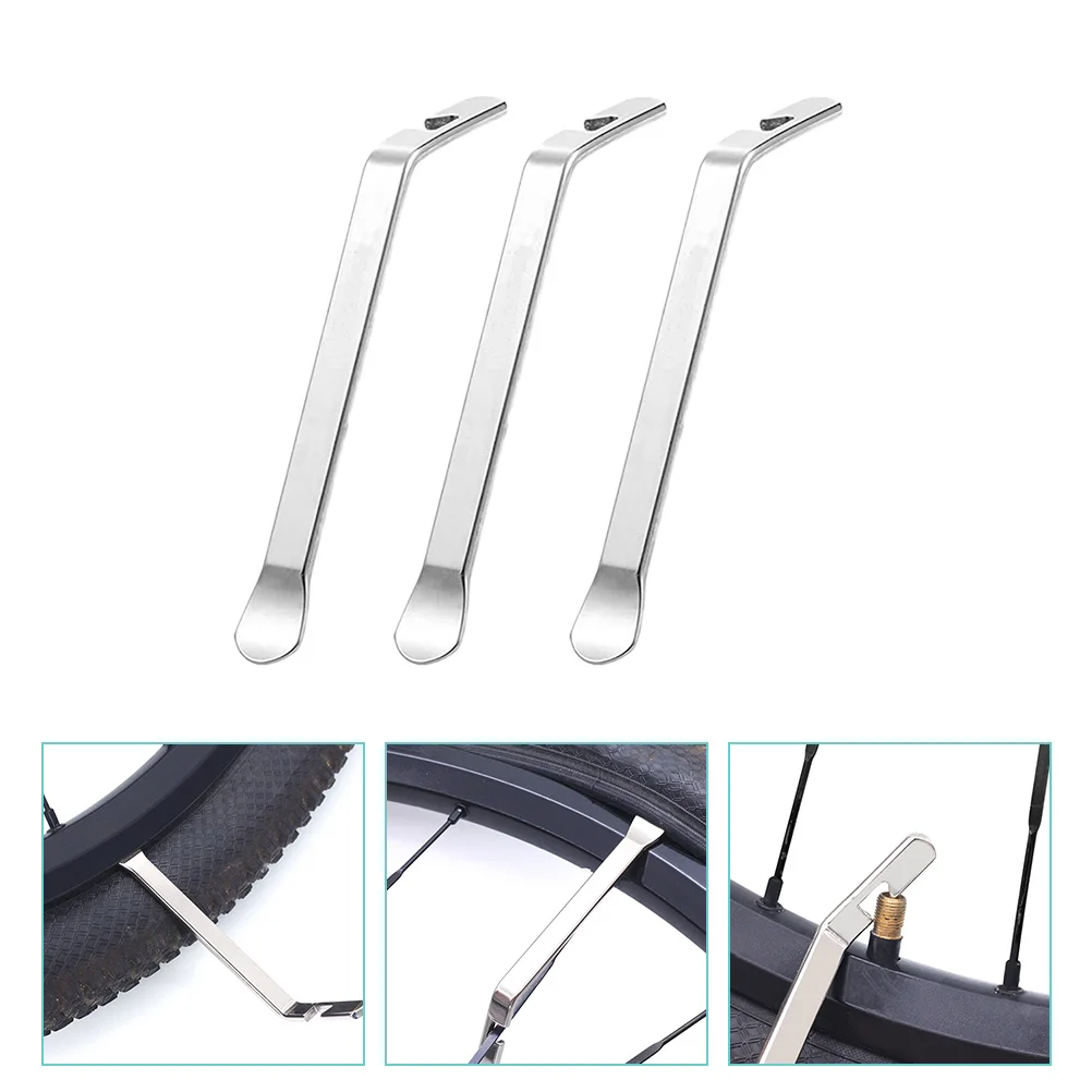 3 Pcs Bicycle Tire Stick Bike Tires Levers Change Tool Mountain Repair Bicycles Stainless Steel Supplies