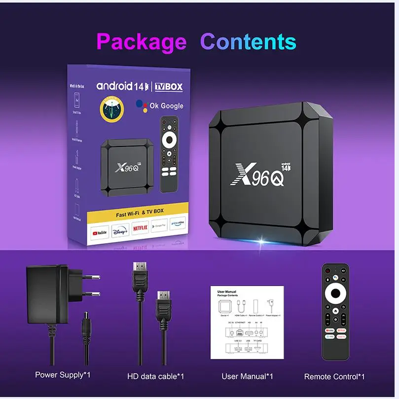 X96 Q 2GB 16GB Android 14 Smart TV Box RK3518 رباعي النواة 4KX2K 100M LAN 2.4G 5G Wifi6 USB3.0 X96Q Set Top Box #6