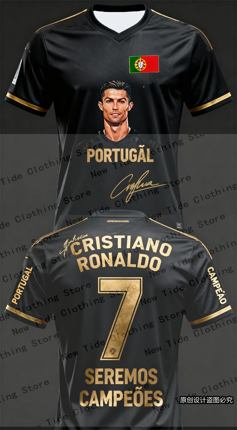 2026 CR7 تصميم حصري تذكارية جيرسي وتي شيرت للرجال المشجعين - طبعة خاصة مجموعة معدات مروحة كرة القدم 1 #1