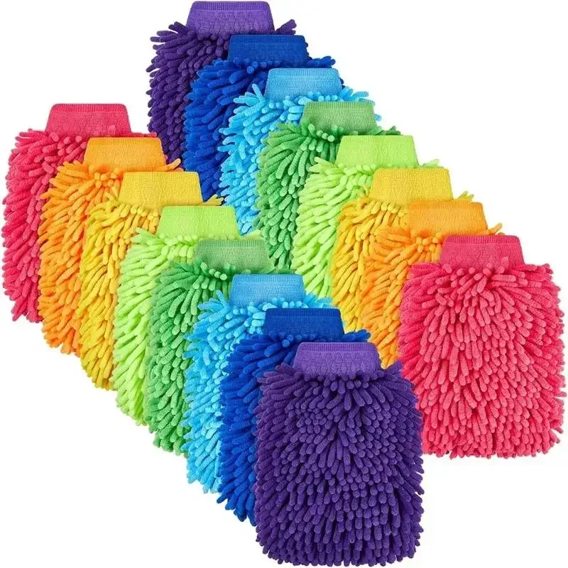 Autowashandschoenen Chenille Coral Fleece Handschoenen Wassen Ruitenwisser Autopoetsdoek Auto Stofwasmachine Mitt Autoreinigingsaccessoires