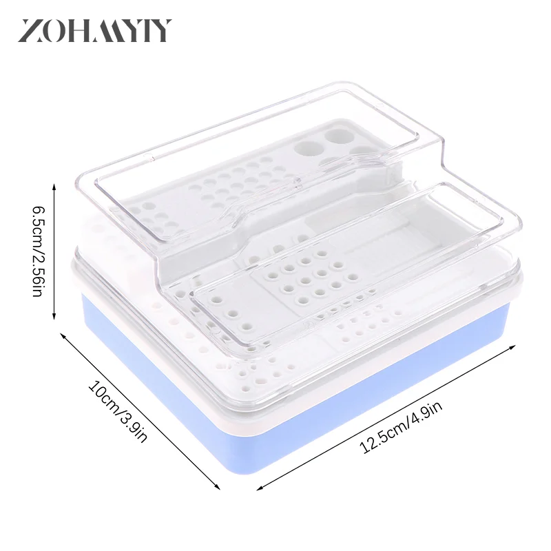 96 отверстий, стоматологическая эндонтическая коробка, карбидные боры, алмазные боры, коробка для сверления, пластиковый держатель имплантации, стерилизованная фотомагнитная