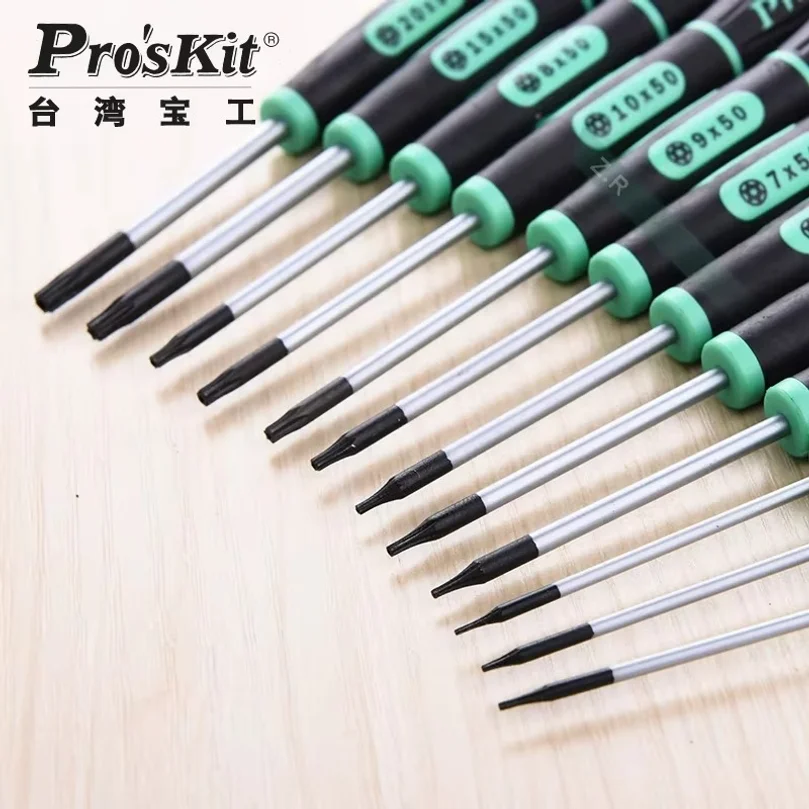Pro'skit Star - Shaped Hex Screwdriver with Holes and Hollow Structure T1 T2 T3 T4 T5 T6 T7 T8 T9 for Efficient Work