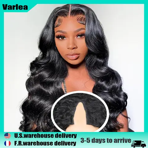 Varlea 40 Inch Body Wave V Part Wig Hair Loose Body Wave Black Wig Full Machine No Lace Wig V Part Wig Human Hair Brazilian Hair
