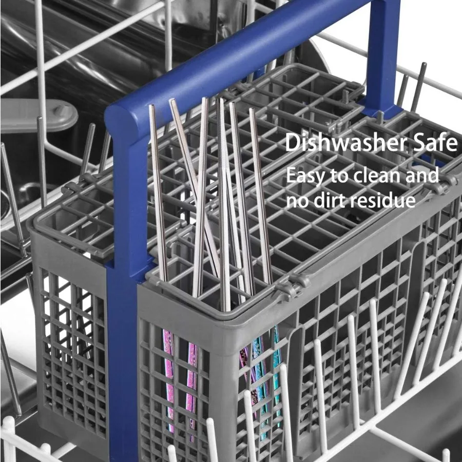 عيدان تناول الطعام المعدنية القابلة لإعادة الاستخدام قوس قزح المبهر الفولاذ المقاوم للصدأ التيتانيوم مطلي نونسليب غسالة صحون آمنة صديقة للبيئة 2 أزواج طقم هدايا