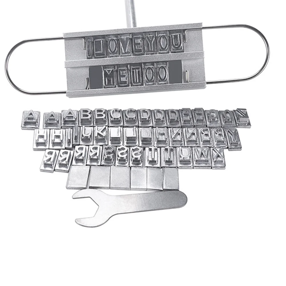 

Bbq Branding Iron Set with 55 Letters for Personalized Steak Names Press Tool Outdoor Grilling Meat Branding Iron