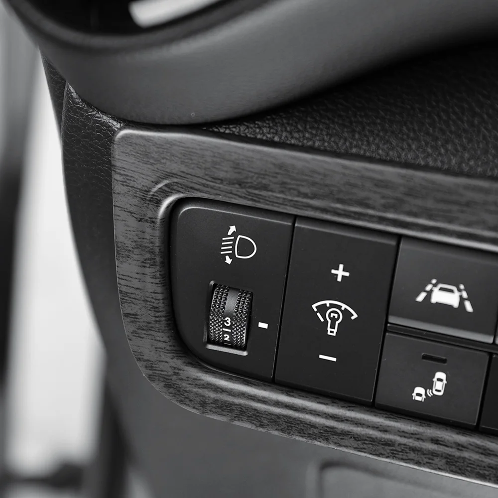 Auto Headlight Adjustment Switch Panel Protective Cover Headlight Area Interior Part ABS For KIA Soul 2020-2025 Left-hand Drive