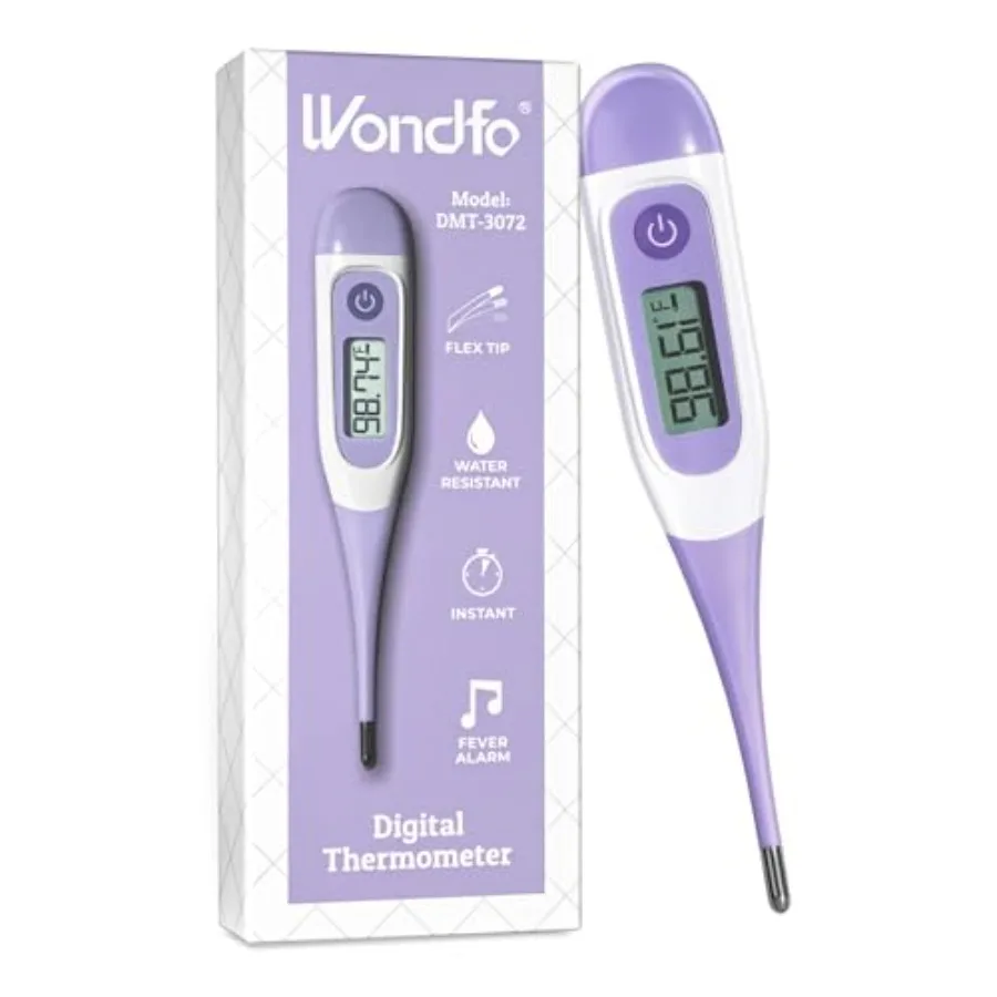 

Digital Basal Thermometer for Women Fertility BBT Thermometer for Ovulation and Pregnancy Tracking High Accuracy and LCD Displa