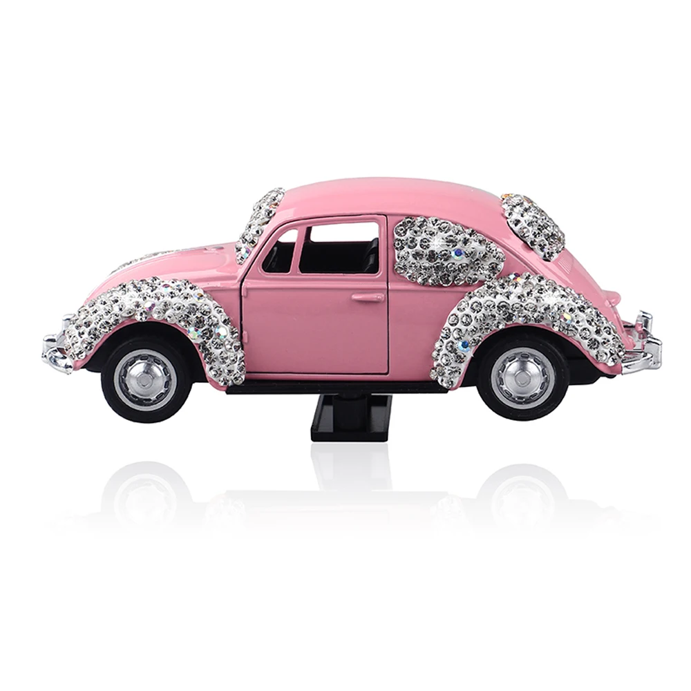 Luxury Rhinestone Car Dashboard Ornaments Diamond Lovely Small Vehicle Model Ornaments Bling Auto Interior Accessories for Women
