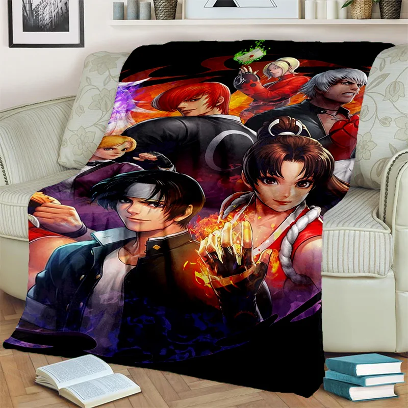 

Retro Game King of Fighters Gamer Blanket,Soft Throw Blanket for Home Bedroom Bed Sofa Picnic Travel Office Cover Blanket Kids