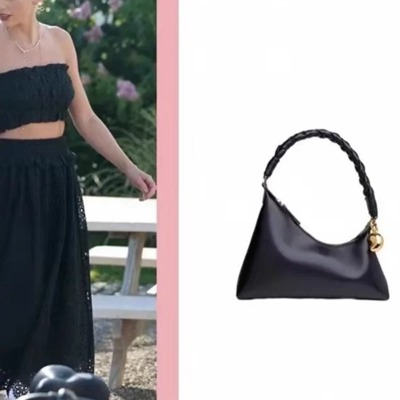 

Genuine Leather Braided Handbag Woven Braided Genuine Leather Handbag High-Quality Hardware Underarm Women's Handbag