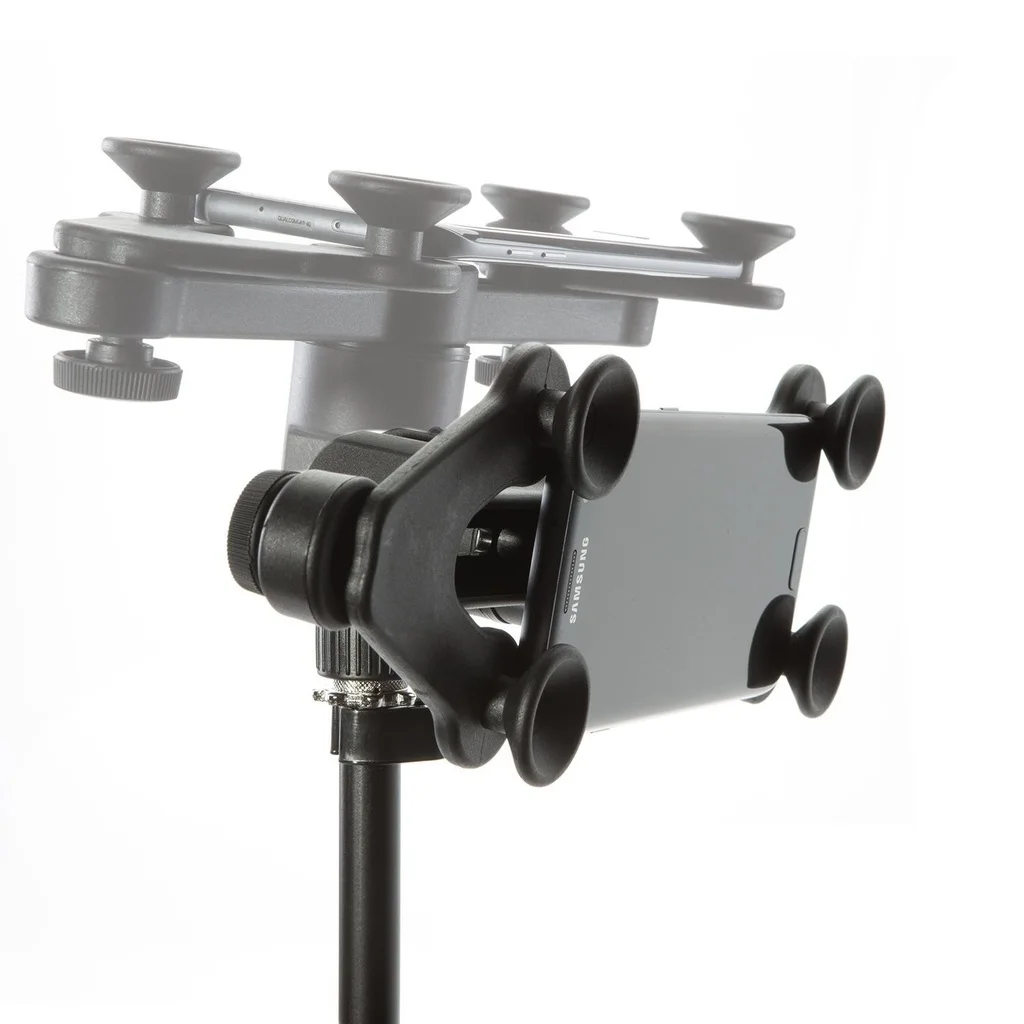 Suporte, Clamp p/ Fixar Tablet (7" a 14 ") Ipad Pro, Samsung Galaxy Tab/Smartphone Iphone em Pedestal Tripé p/ Microfone