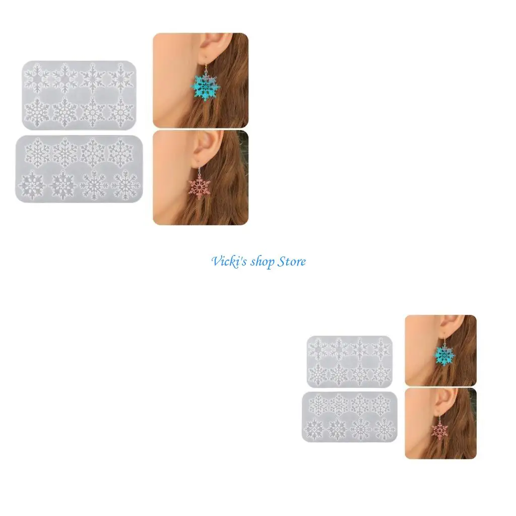 

Snowflake Earrings Silicone Molds for Resin DIY Christmas Pendant Accessories