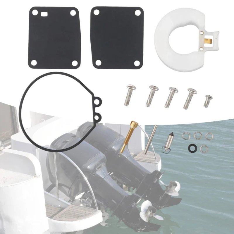 Carburetor Gasket and Screw Repair Set for Small Engines, Mixed Metal and Plastic Service Components 6G1-W0093-00