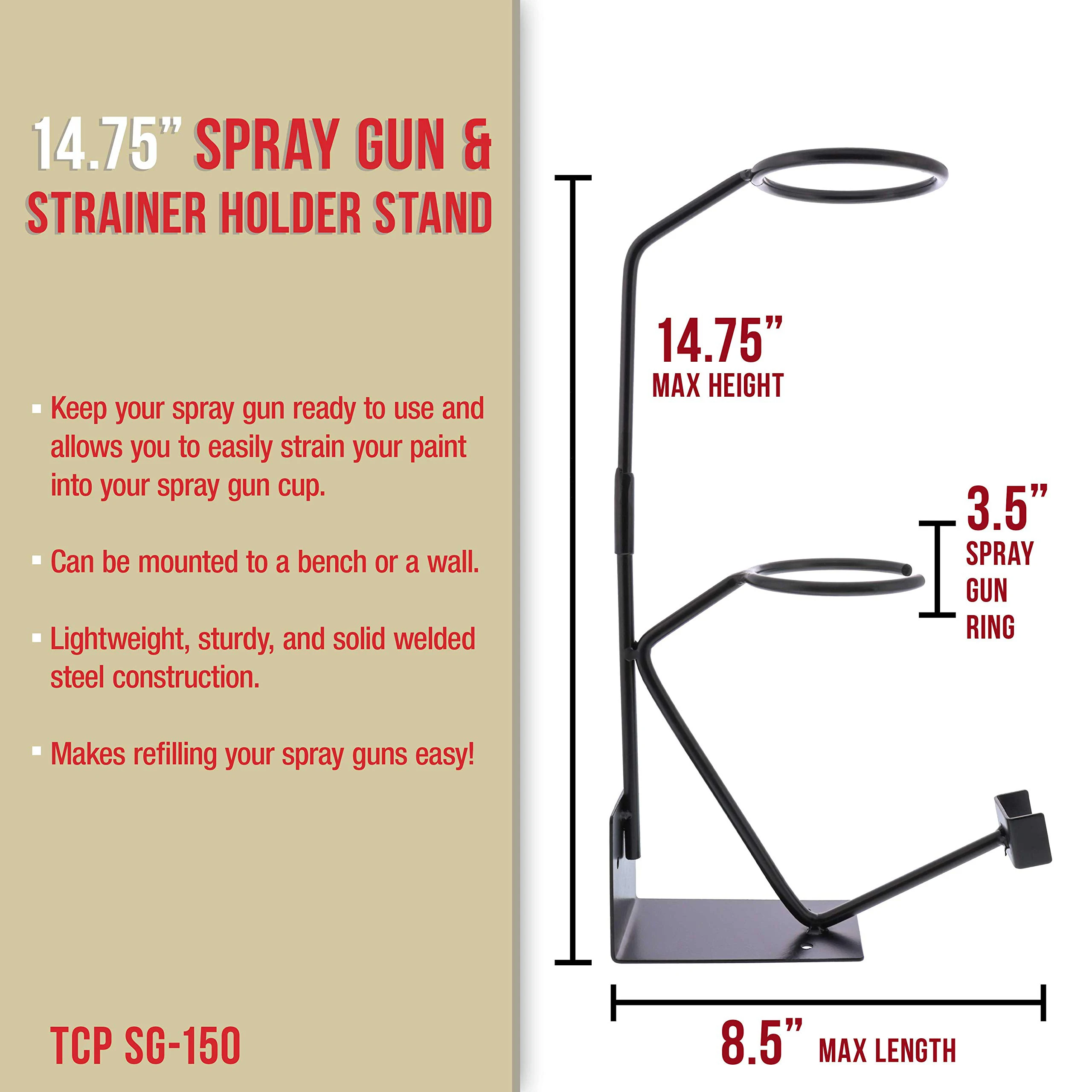 

Storage Rack Household Spray Gun Holder Steel Spray Gun Accessories Paper Funnel Rack Car Paint Sprayer Stand Bracket