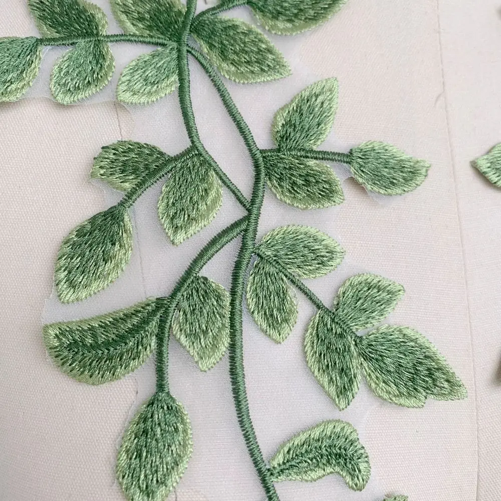 

Fashion Lace Organza Lace Trim Embroidere DIY Applique Patch Leaves DIY Applique Clothes