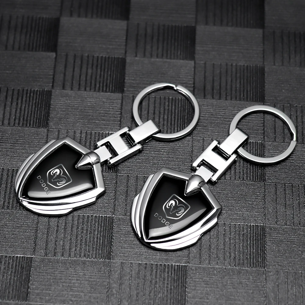 Llavero de Metal 3D con Forma de Escudo de Coche, Accesorio para Automóviles Dodge Durango, Caliber, Dakota, Neon, SXT, Nitro, Ram, Dart