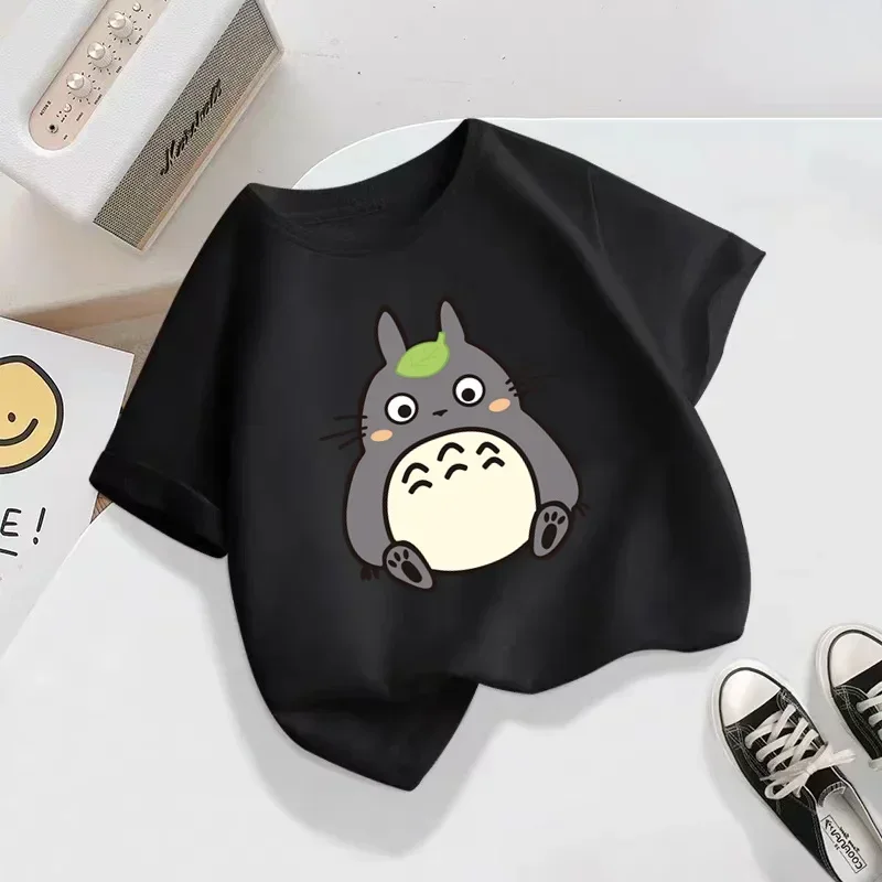 2024 Fashion Totoro Short Sleeve T-shirt Kids Clothing Girls Clothing Boys Baby Clothing Fall Sports Casual Kids Top