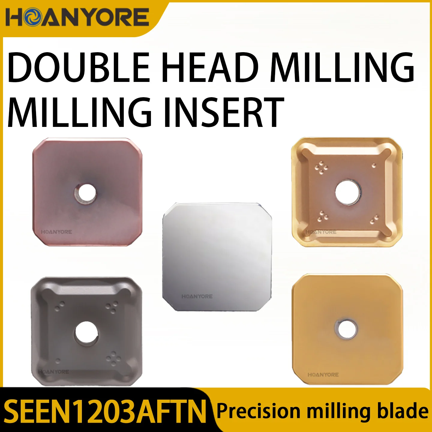 SEEN1203 лезвие фрезы, прецизионное литье мух, нержавеющая сталь SEKR1504AFTN, твердый сплав, двойная головка, плоская фреза, грубая