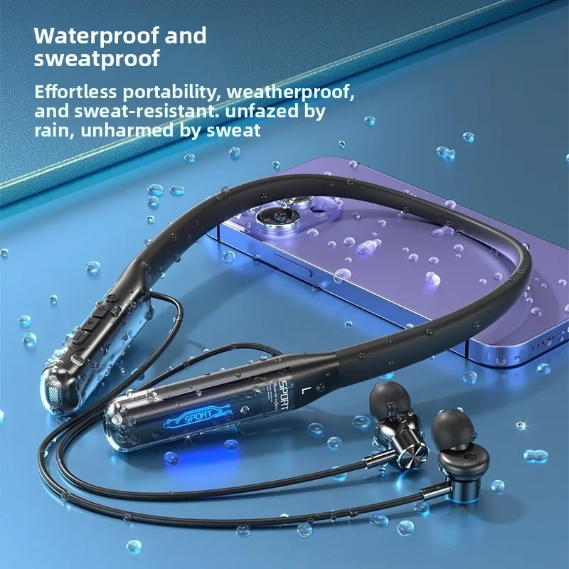 2026 New Neck Bluetooth Headset Intelligent Noise Cancellation Digital Long Battery Life Wireless Bluetooth Sports Headset view 4