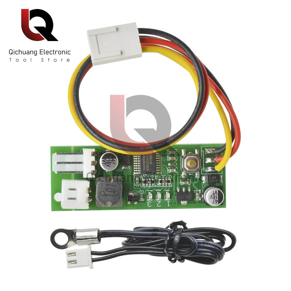DC12V 0,8A DC ШИМ 2-3 провода регулятор температуры вентилятора регулятор скорости корпус компьютерный модуль шумоподавления NTC B 50K 3950