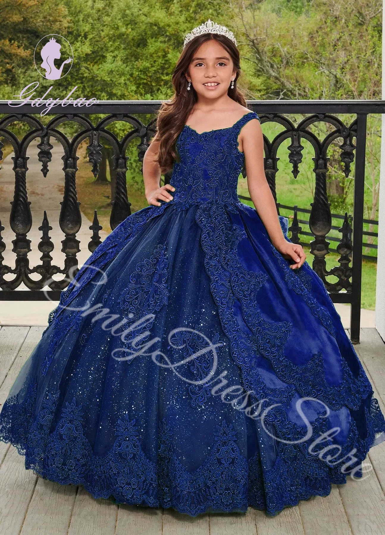 Luxury Green Dresses Ball Gown Lace Beads V-neck Tulle Appliques Flower Girl Dresses For Weddings Beauty Pageant Dresses