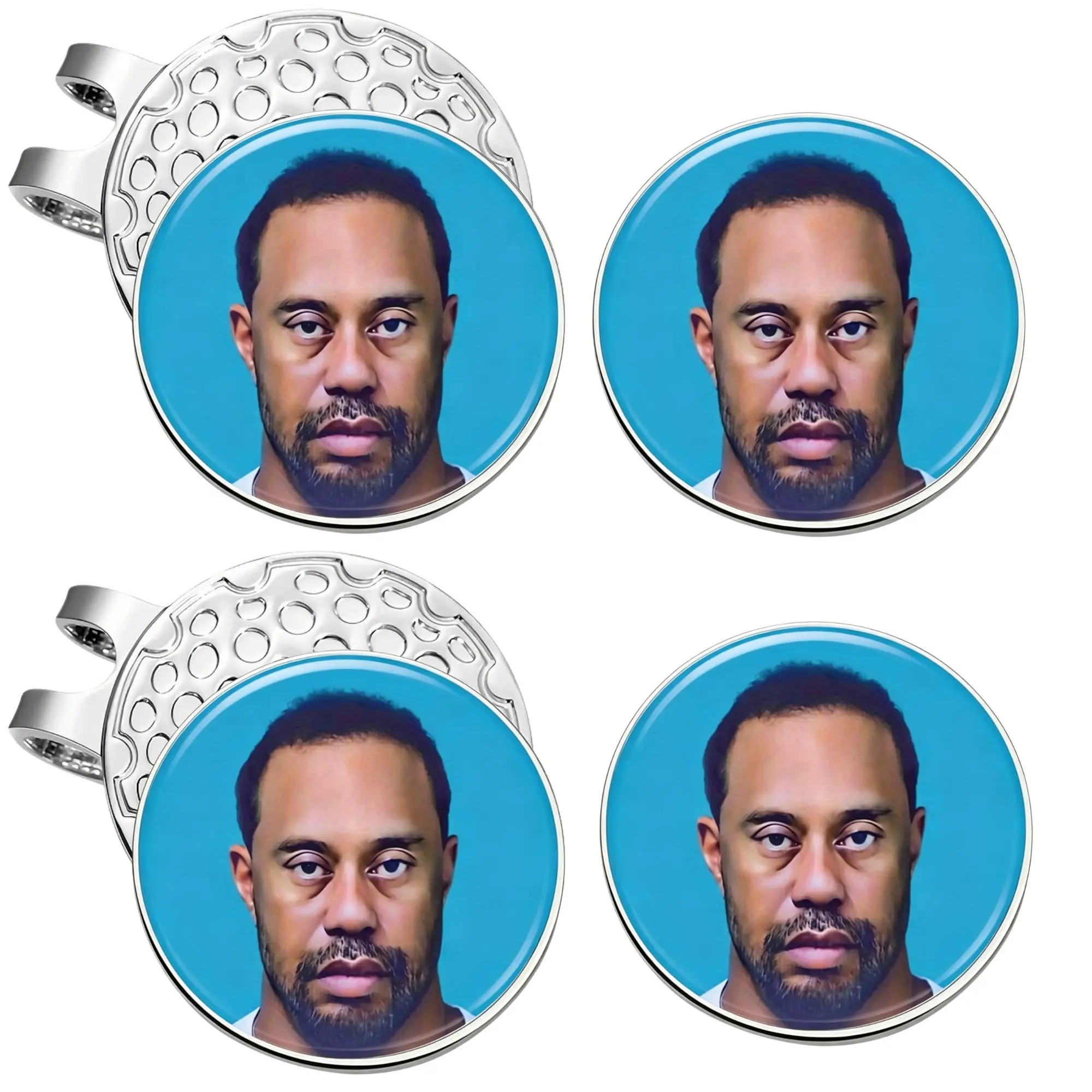 4 Stück langlebige Golfmarker mit magnetischen Golf-Hutclips, robustes Eisen, verschiedene Farben, unverzichtbares Golfzubehör für Papa