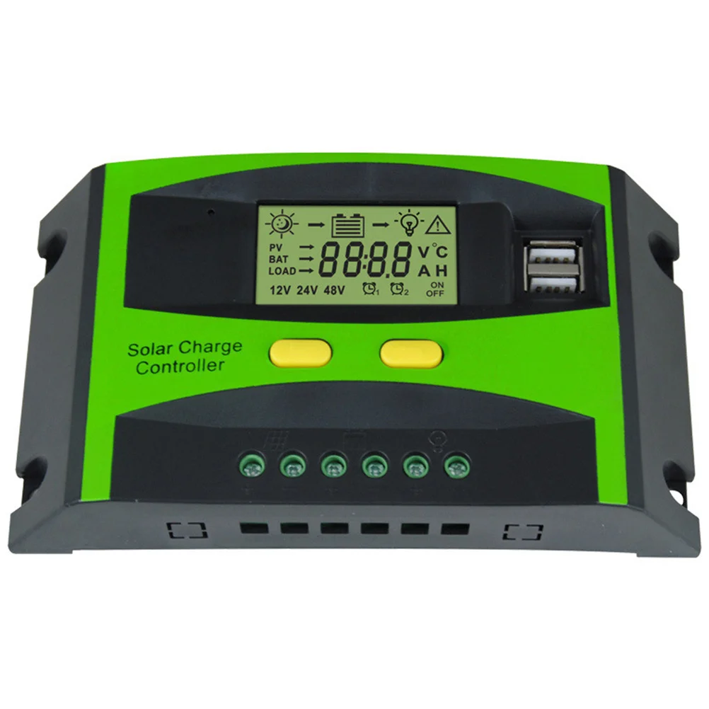 

20a 12V 24V Solar Charge Controller Large LCD Dual USB Overcharge Protection Stable Operation Controller