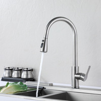 Kitchen Faucets 304 stainless steel Pull Out Kitchen Sink Water Tap Deck Mounted Mixer Stream Sprayer Head Hot Cold Taps