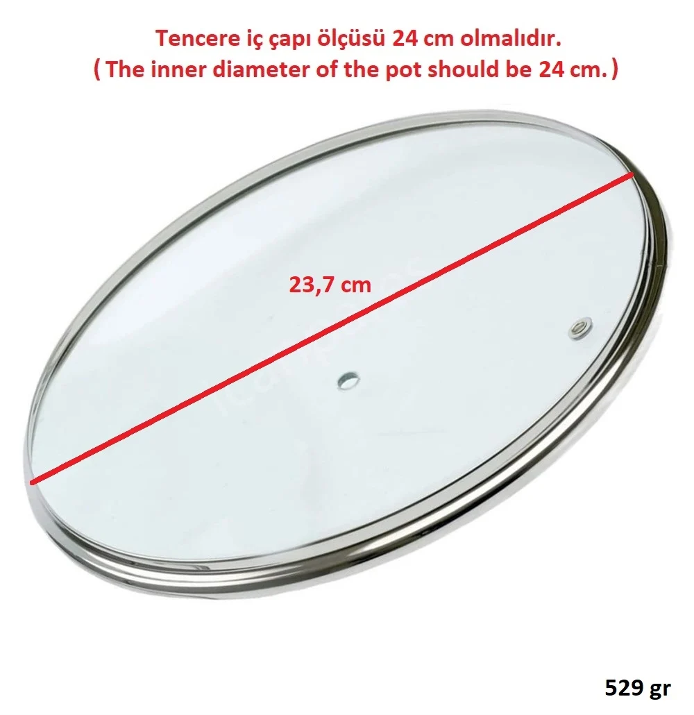 Universal pot Sahan pan glass lid steam hole cover 24 cm and fuchsia holding tray