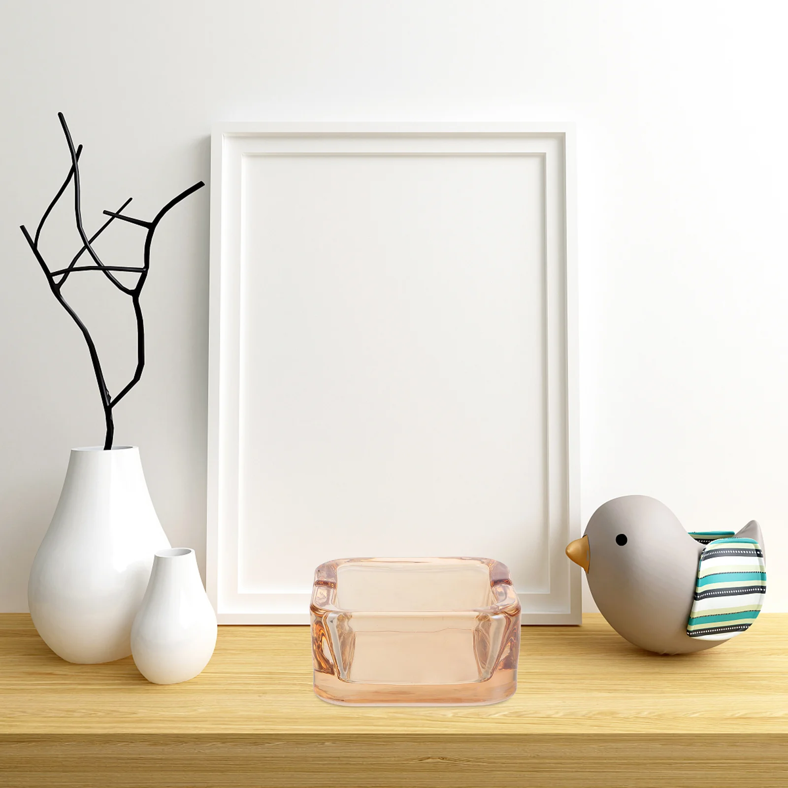 

Glass Ashtray European Design Transparent Modern Nordic Style For Home Office Indoor Outdoor Use Cigarette Holder